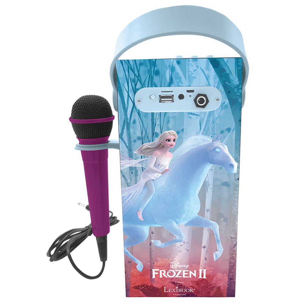 Boxa portabila cu microfon si efecte de lumini, Lexibook, Frozen