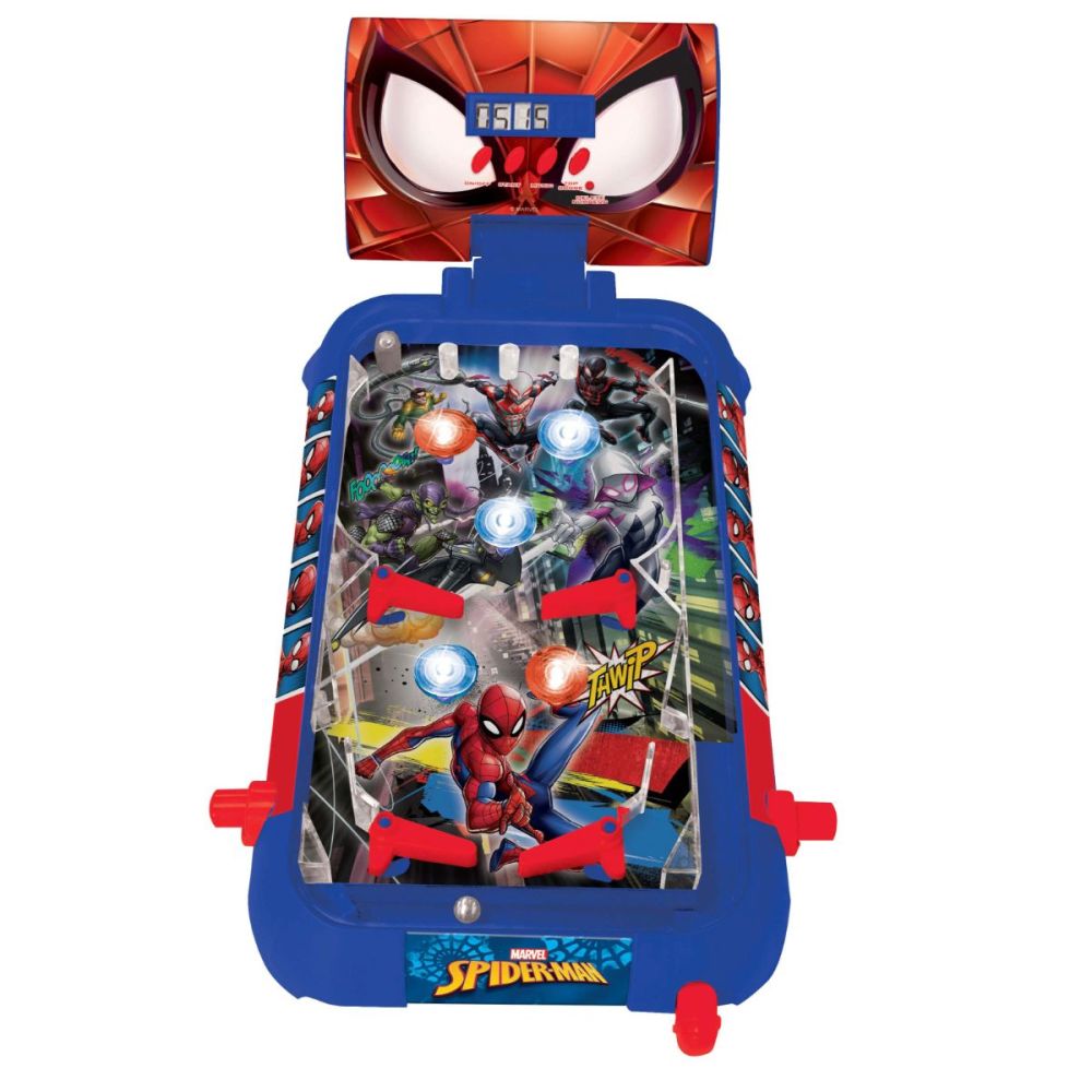 Pinball electronic cu lumini si sunete, Lexibook, Spiderman