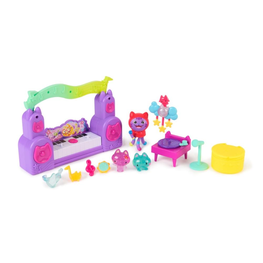 Set de joaca cu figurine, Gabbys Dollhouse, Paw-some Party Story, 12 piese, 6074118