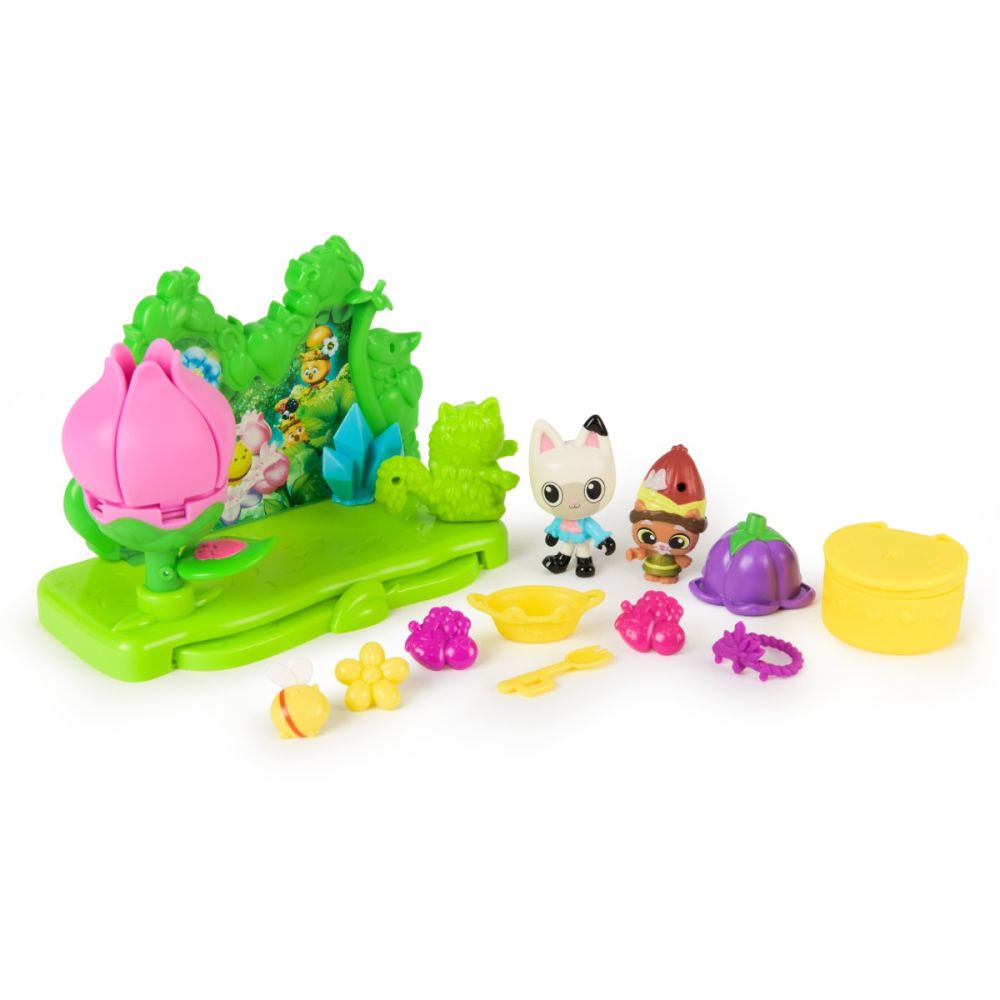 Set de joaca cu figurine, Gabbys Dollhouse, Garden Story, 12 piese, 6074117
