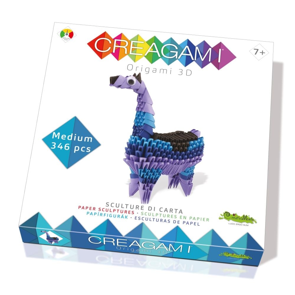 Joc 3D Lama Origami, Creagami, 346 Piese