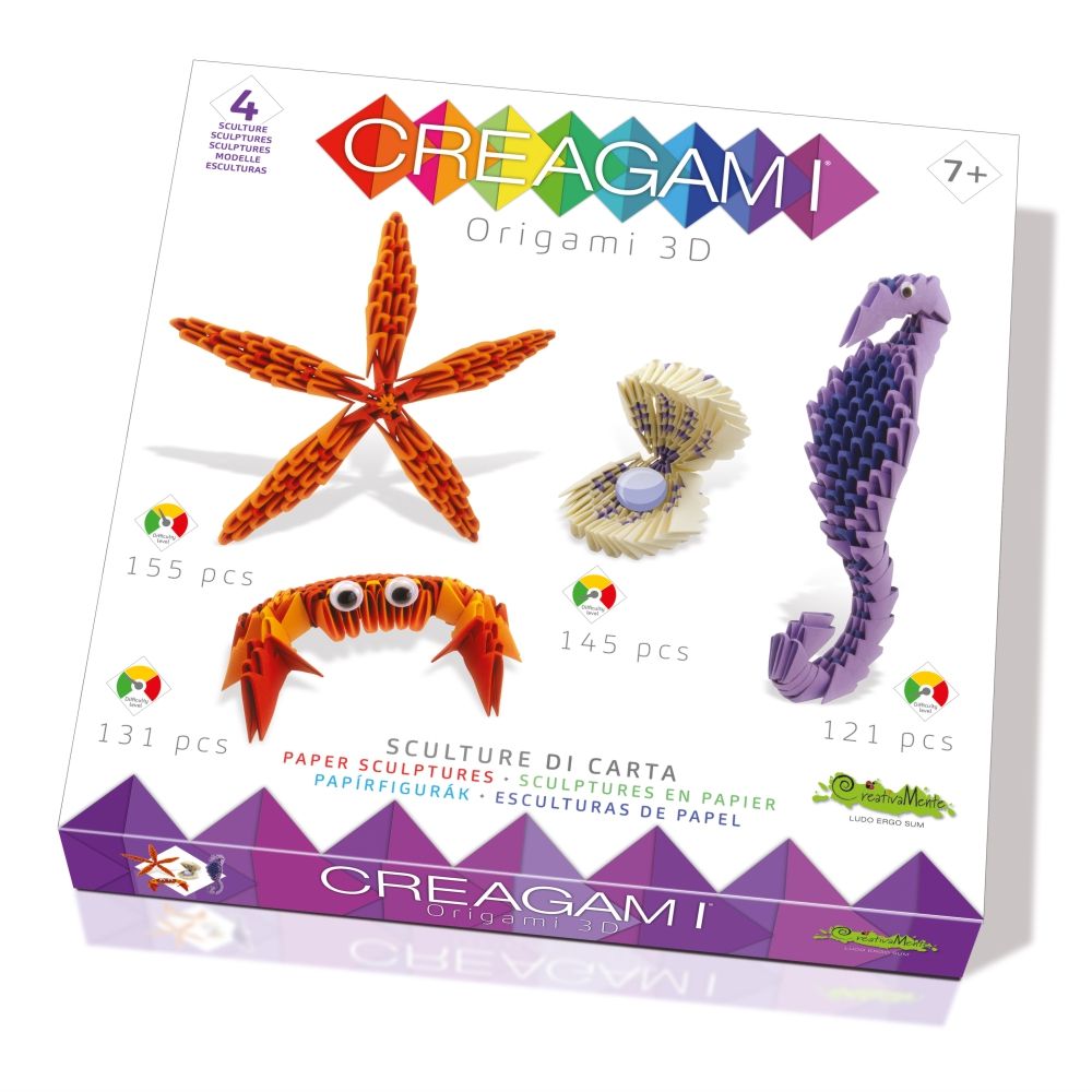 Joc 3D Animale Marine Origami, Creagami, 552 Piese