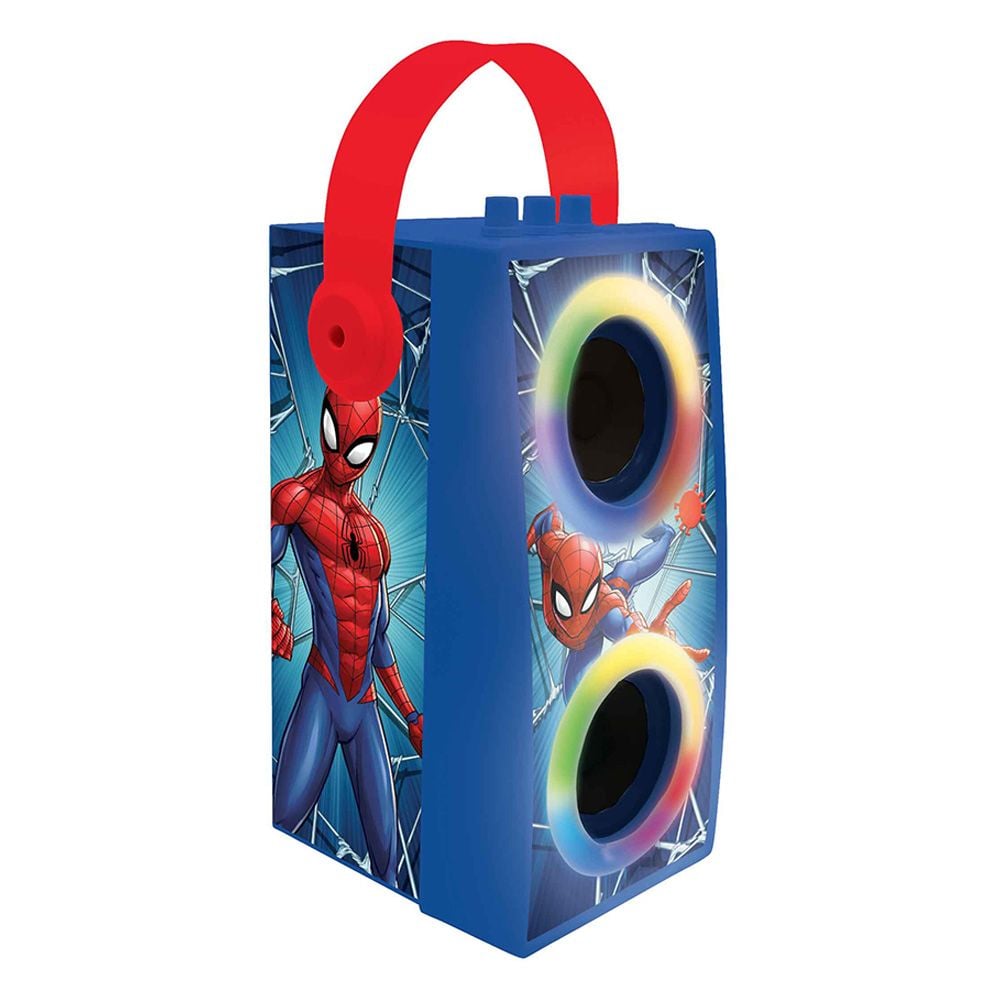 Boxa portabila cu microfon si efecte de lumini, Lexibook, Spiderman