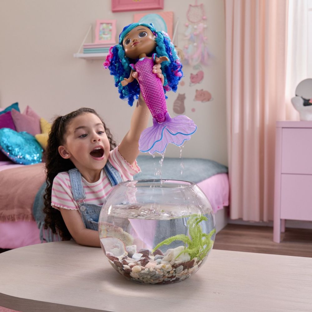 Papusa sirena, Gabbys Dollhouse, Sing and Shine Mermaid Gabby, 6074338
