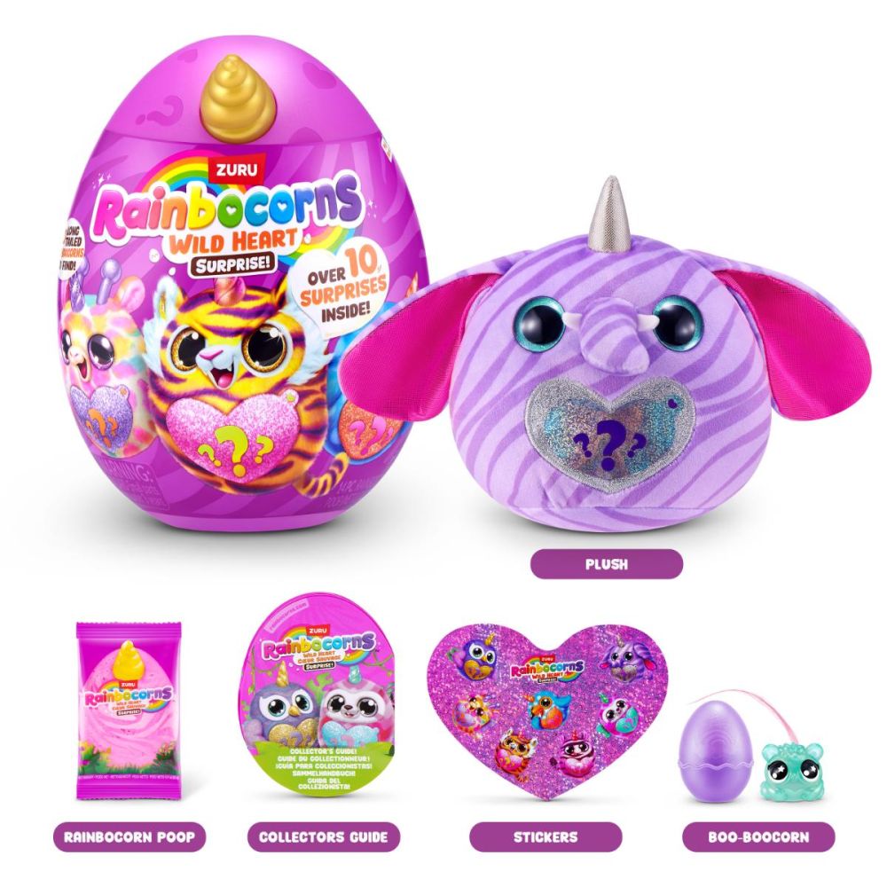 Jucarie de plus surpriza, Rainbocorns, Wild Heart, 10 surprize