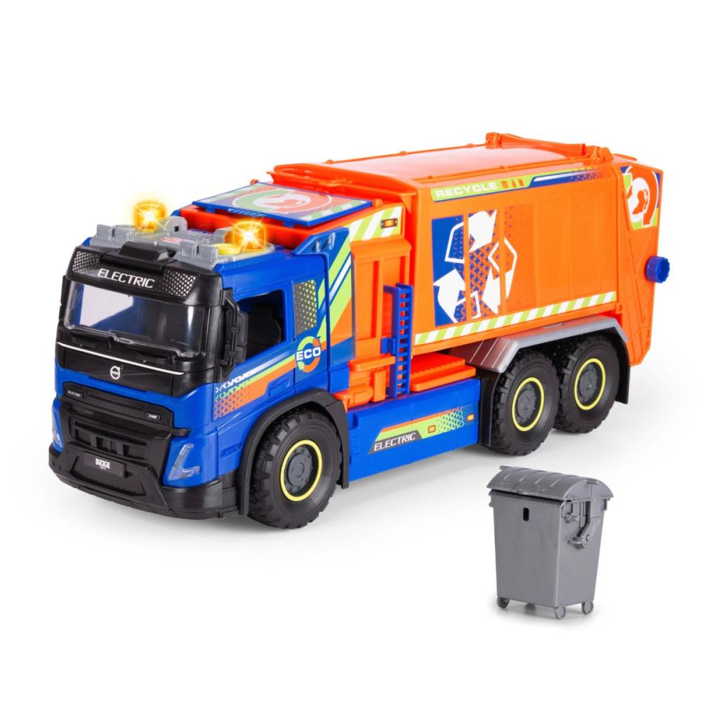 Masina de salubritate cu lumini si sunete, Dickie, Giant Garbage, Volvo