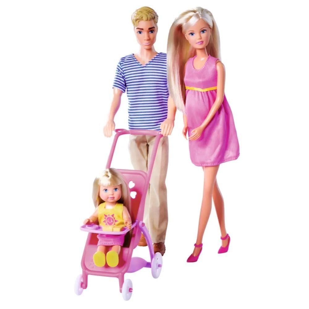 Set de joaca cu papusa, Steffi Love, Happy Family