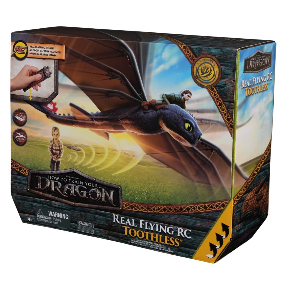 Figurina zburatoare cu radiocomanda, DreamWorks Dragons, Toothless