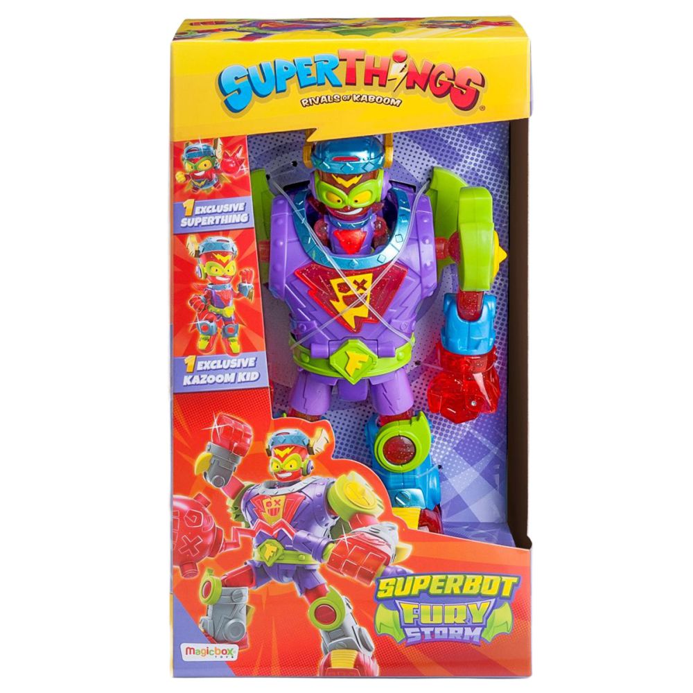 Set de joaca cu figurine si Robot Fury Storm, Superthings, Kazoom Kid
