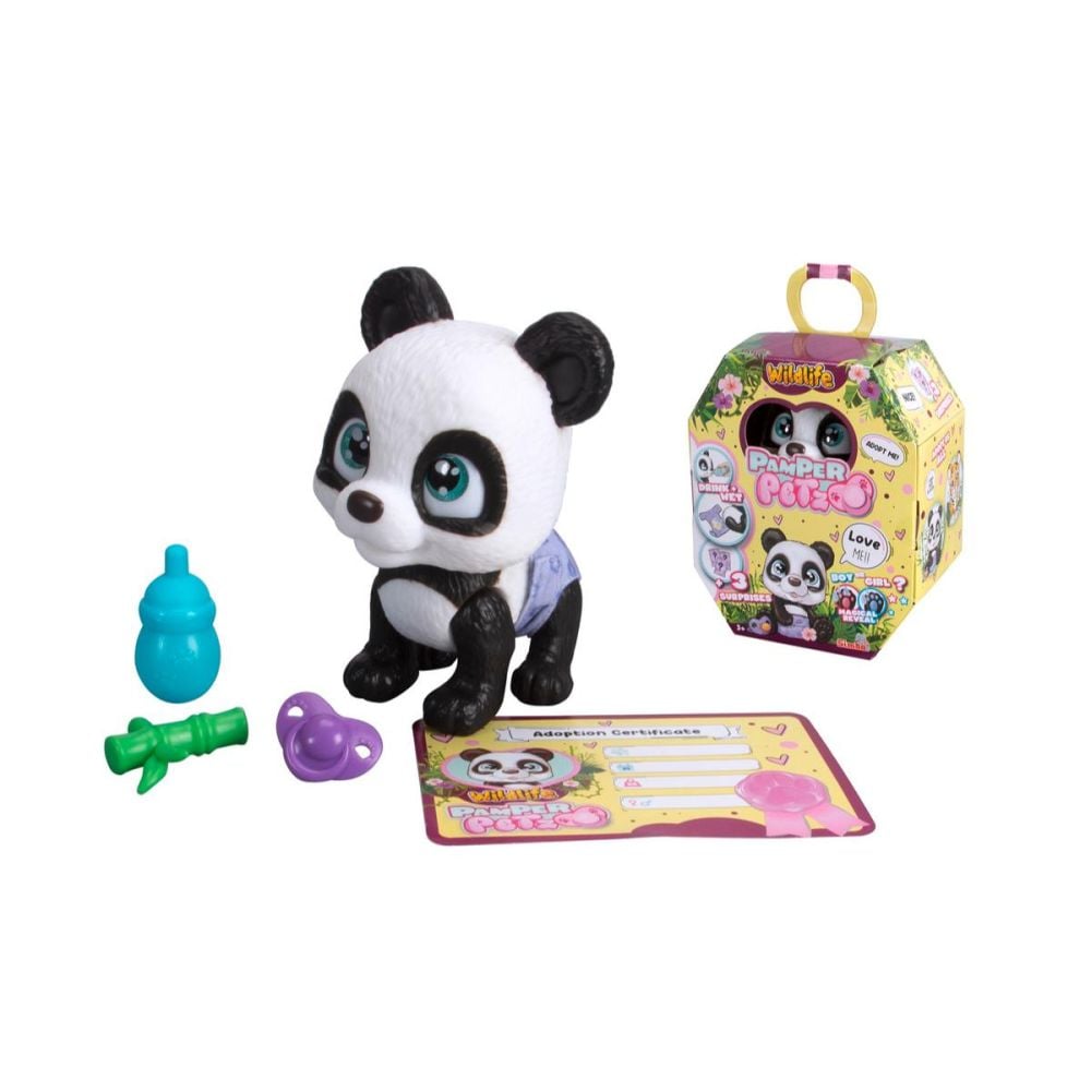 Panda cu accesorii, Simba, Wildlife, Pamper Petz
