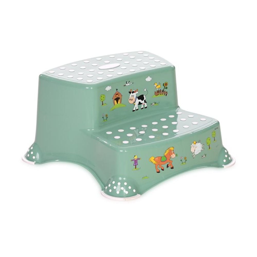 Inaltator dublu pentru baie, antiderapant, Lorelli, Funny Farm, Nordic Green