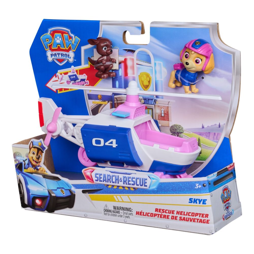 Set de joaca vehicul si figurine, Paw Patrol, Search and Rescue Helicopter, Skye, 20155160