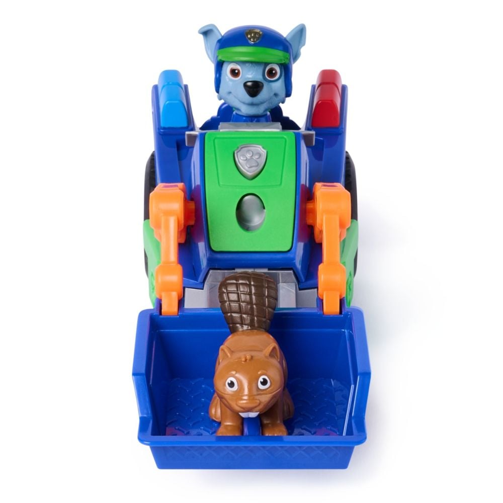 Set de joaca vehicul si figurine, Paw Patrol, Search and Rescue Recycler, Rocky, 20156333