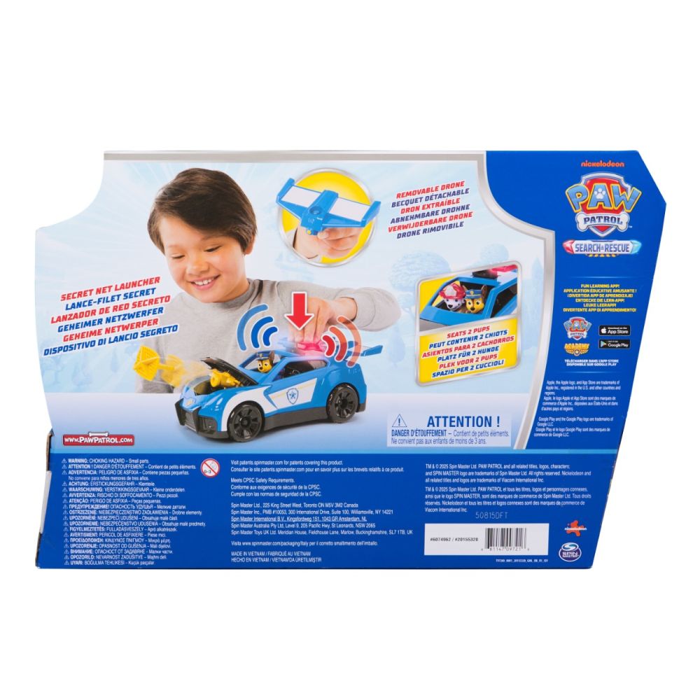 Masina cu figurina, Paw Patrol, Launch and Rescue Cruiser, Chase, 6074962