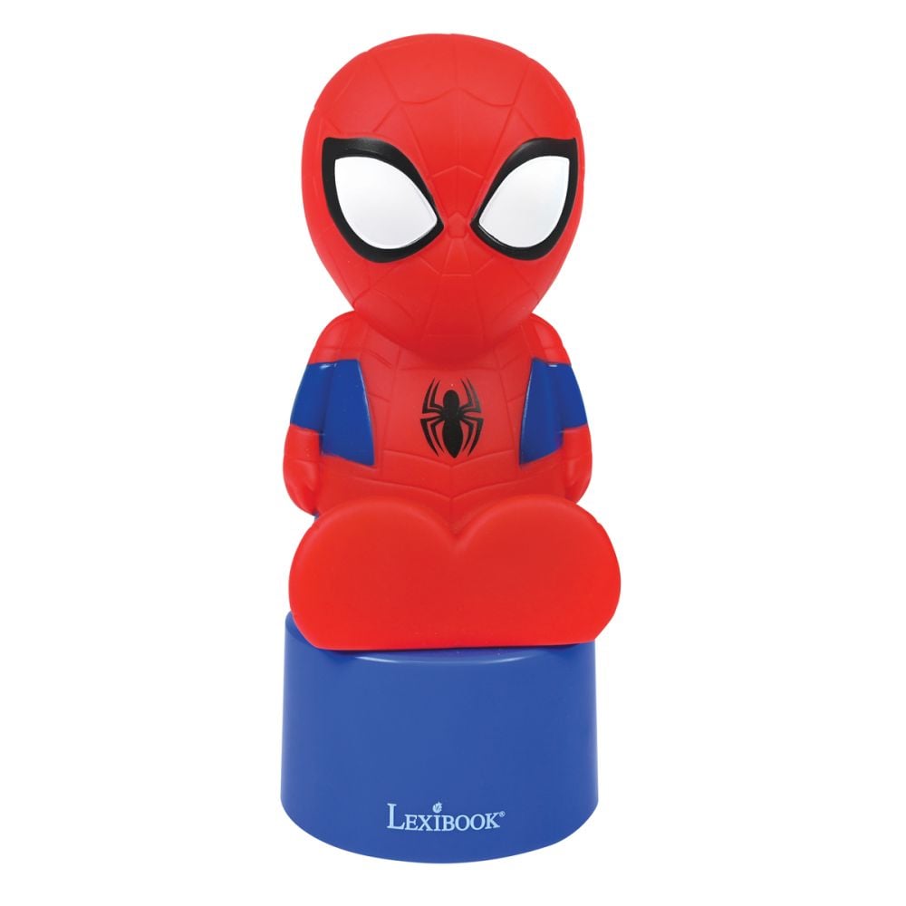 Lampa de veghe cu lumini LED si difuzor, Lexibook, Spiderman