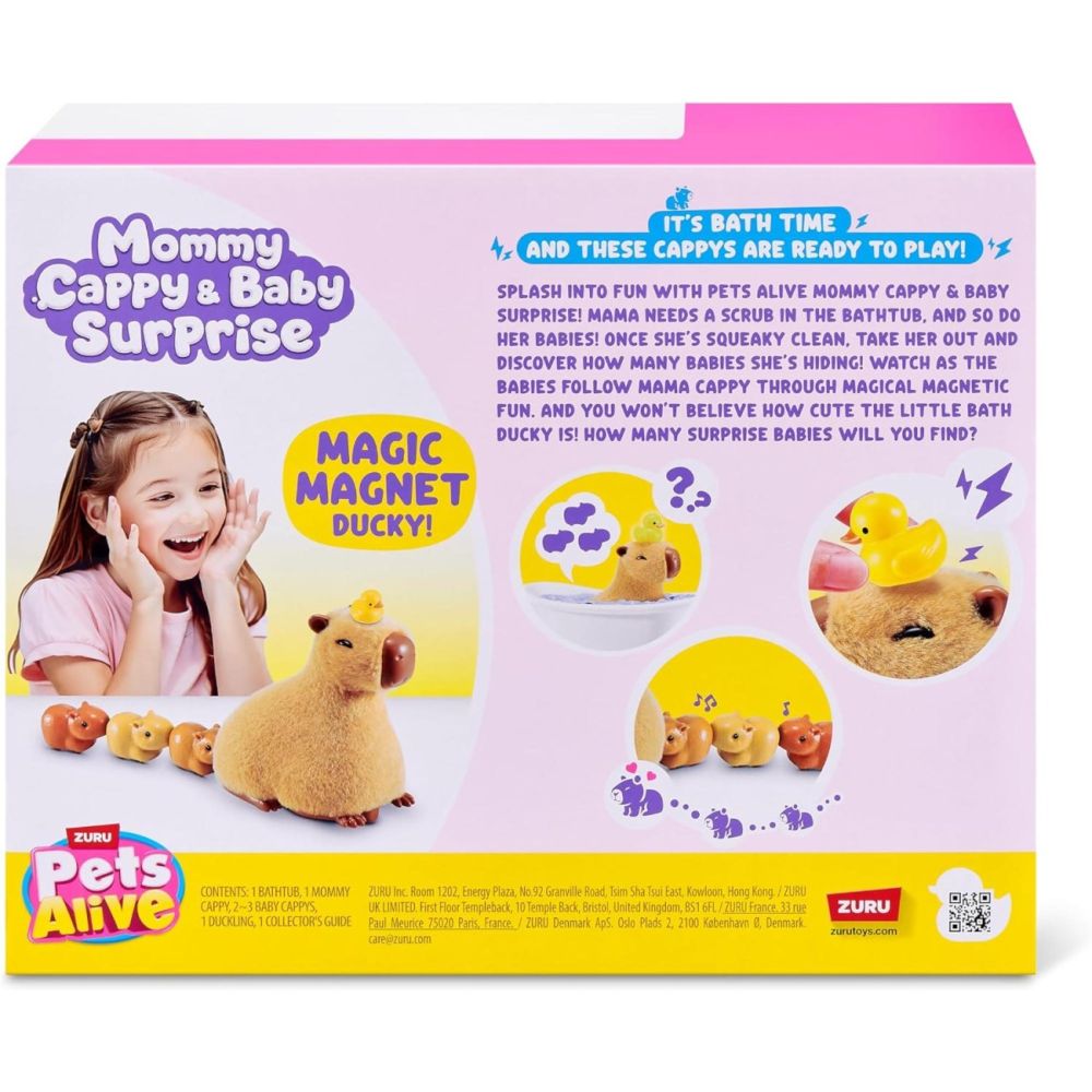 Set de joaca interactiv, Pets Alive, Mama Capybara si Puii sai