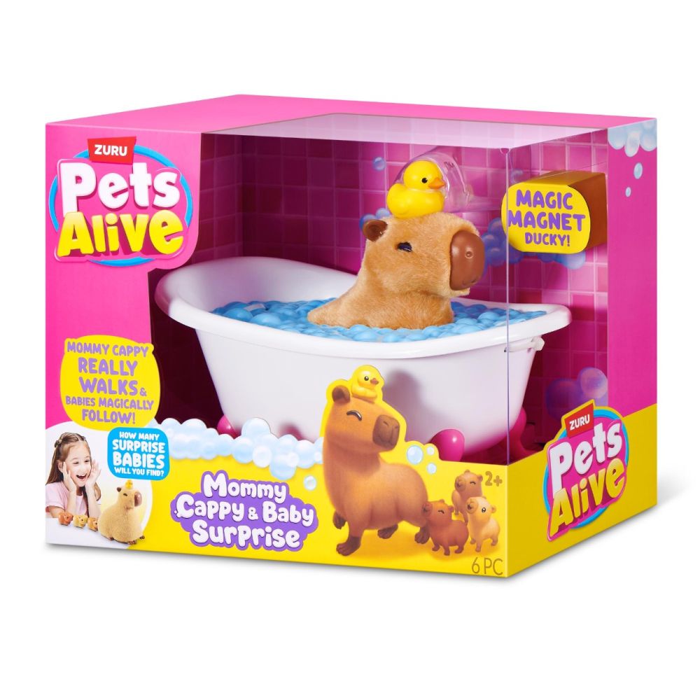 Set de joaca interactiv, Pets Alive, Mama Capybara si Puii sai
