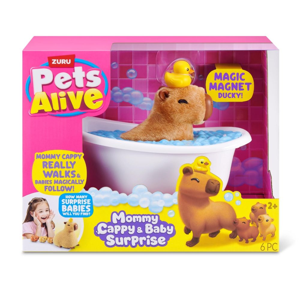Set de joaca interactiv, Pets Alive, Mama Capybara si Puii sai