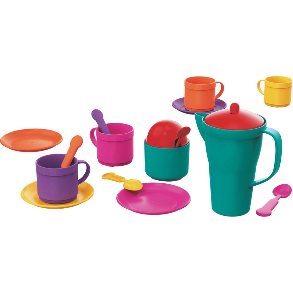 Set de ceai din plastic, Luna Toys, 17 piese