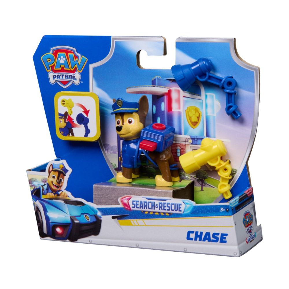 Figurina cu accesorii, Paw Patrol, Search and Rescue, Chase, 20155502
