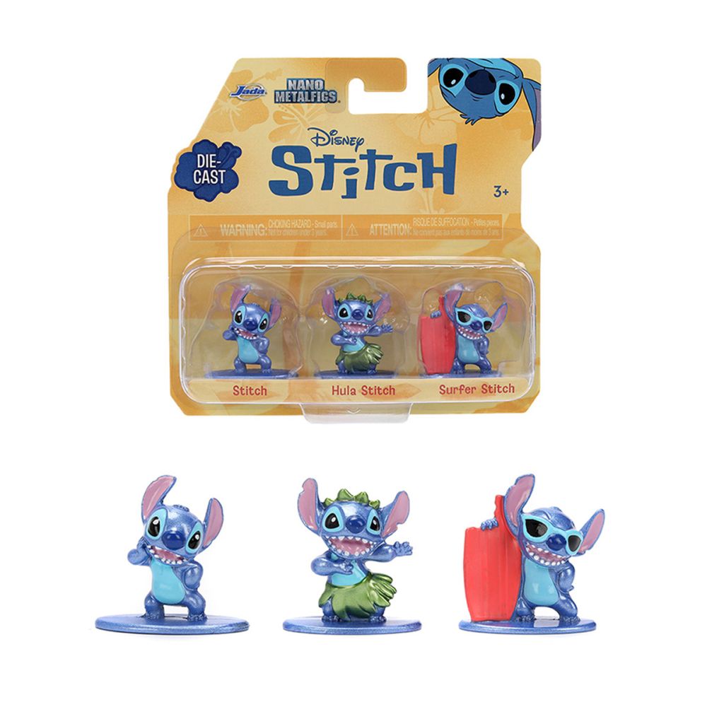 Set 3 figurine, Jada, Disney Stitch, 4 cm