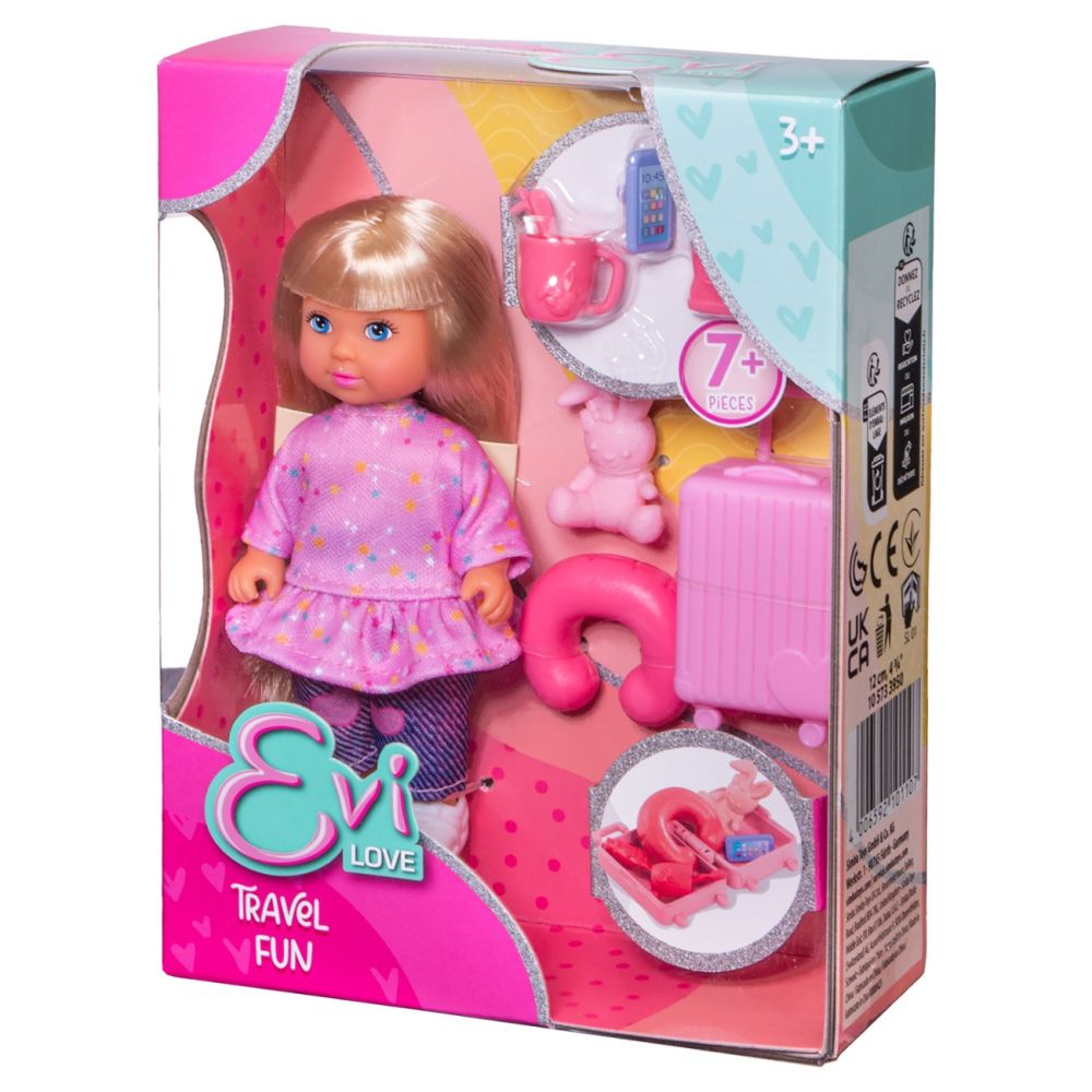 Set papusa cu accesorii, Evi Love, Travel Fun