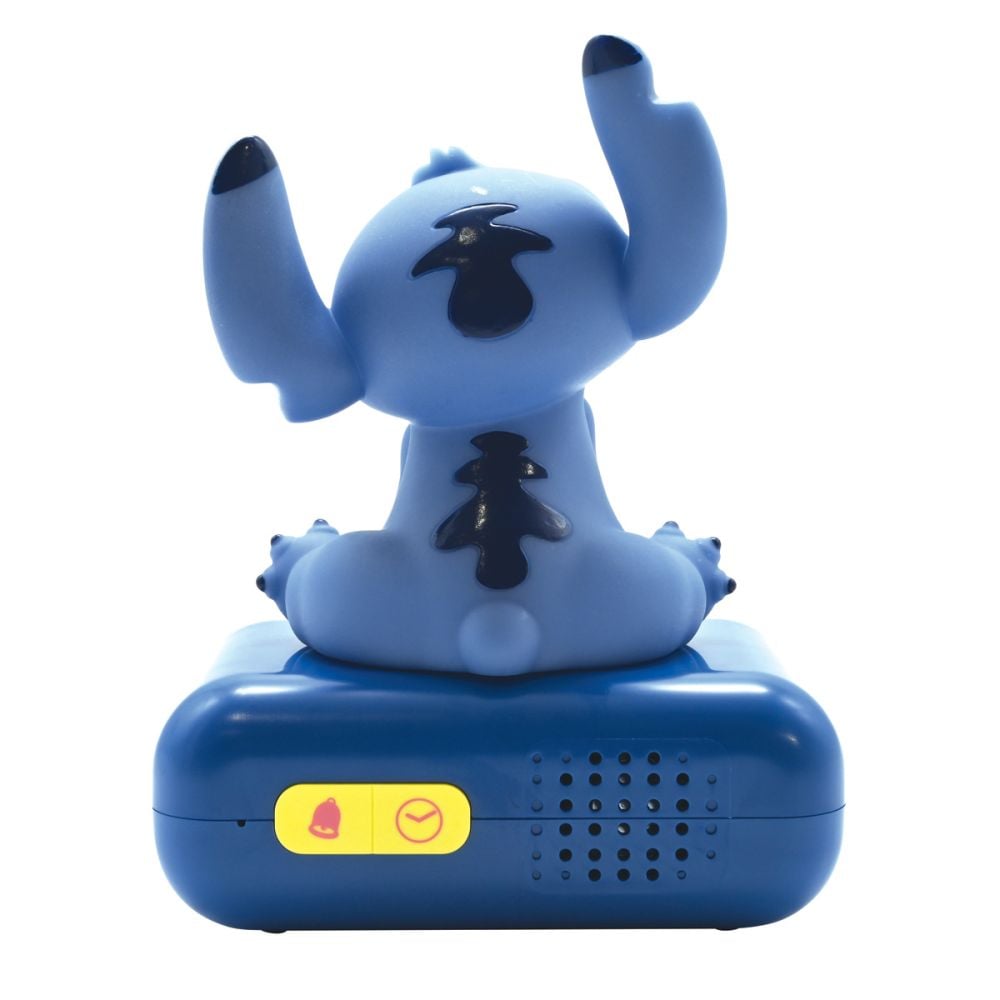 Ceas digital cu alarma si lumina, Lexibook, Disney Stitch