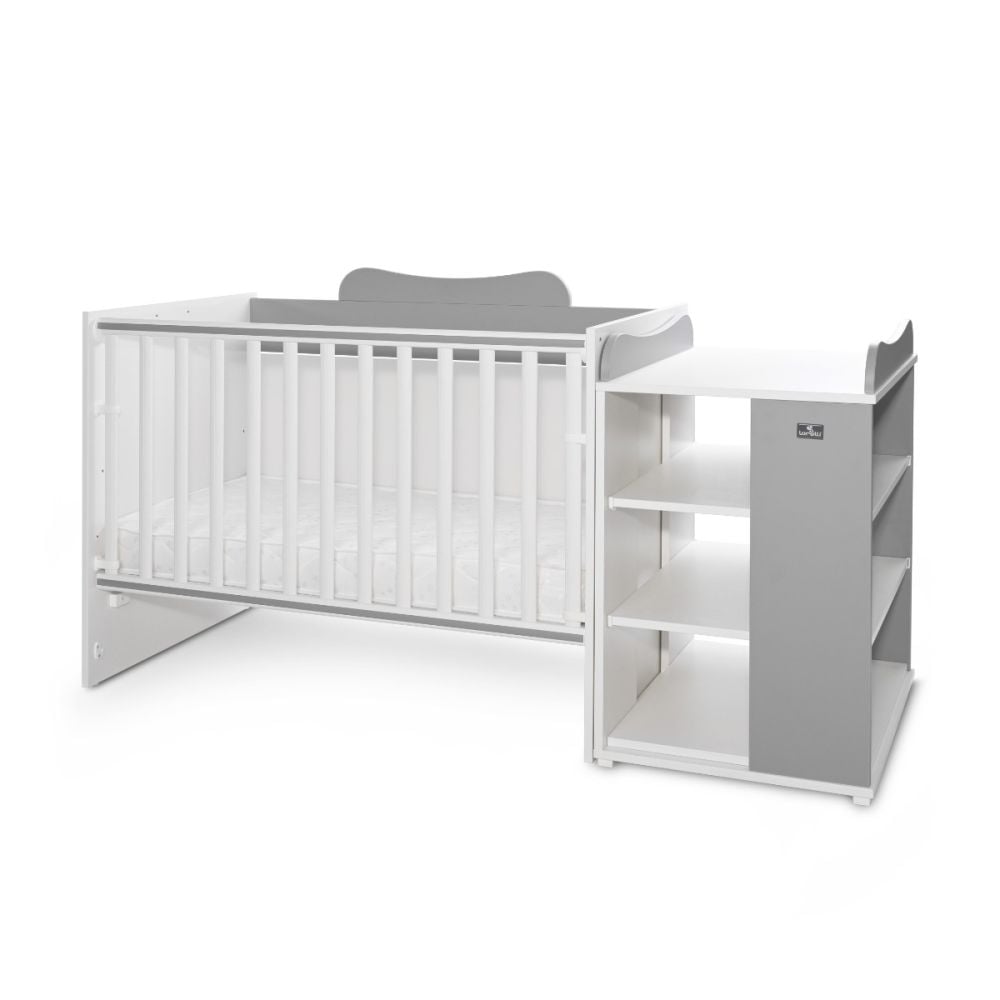 Patut modular multifunctional, Lorelli, 5 configurari diferite, 190 X 72 cm, Multi, White Stone Grey