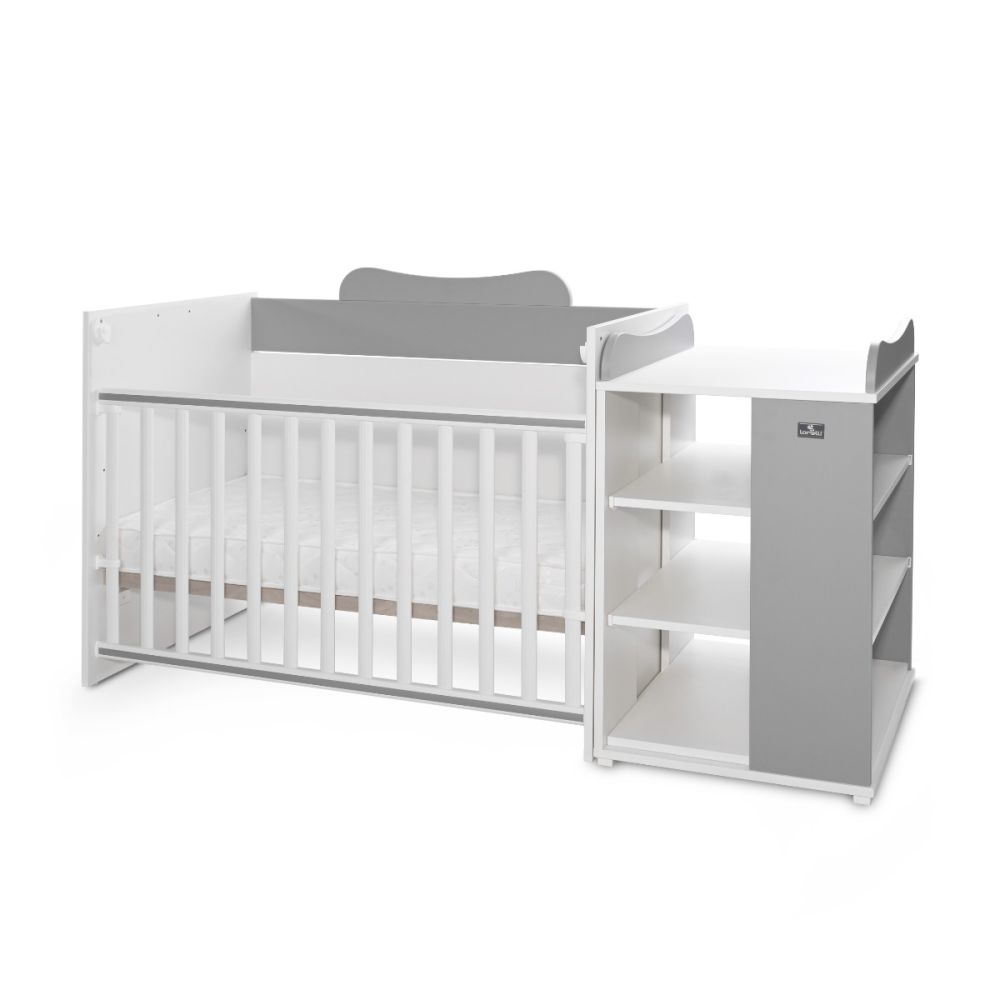 Patut modular multifunctional, Lorelli, 5 configurari diferite, 190 X 72 cm, Multi, White Stone Grey