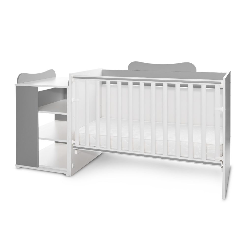 Patut modular multifunctional, Lorelli, 5 configurari diferite, 190 X 72 cm, Multi, White Stone Grey