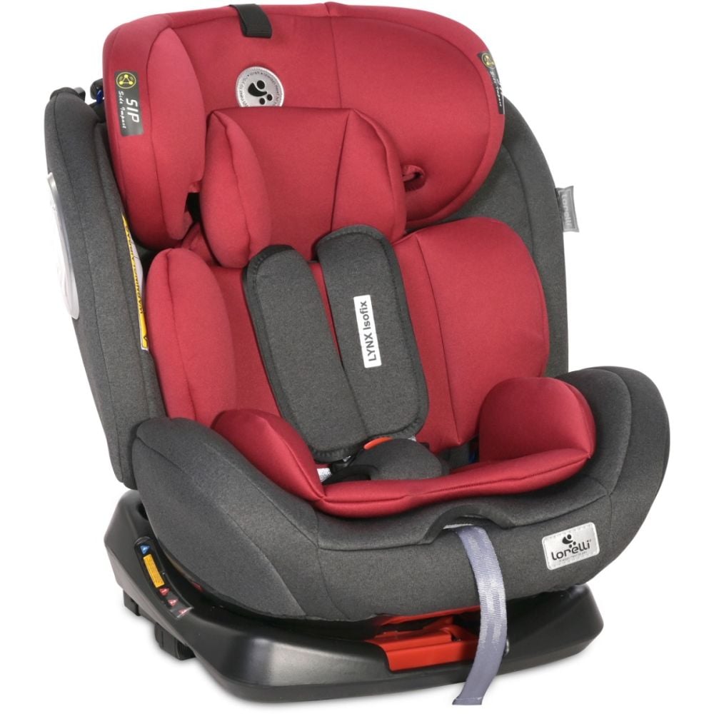 Scaun auto rotativ Lorelli Lynx Isofix 0-36 Kg Black And Red
