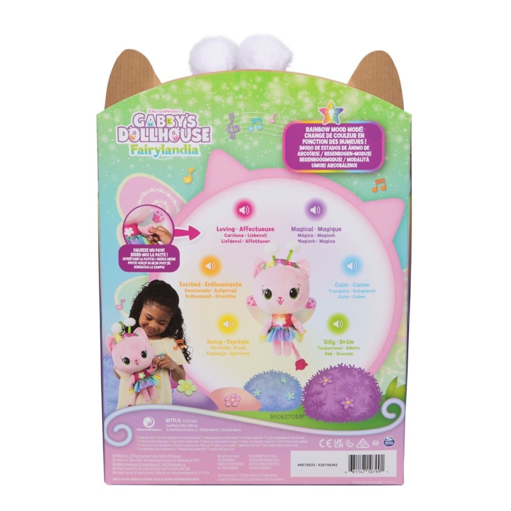 Jucarie de plus cu lumini, Gabbys Dollhouse, Fairylandia, Kitty-Fairy