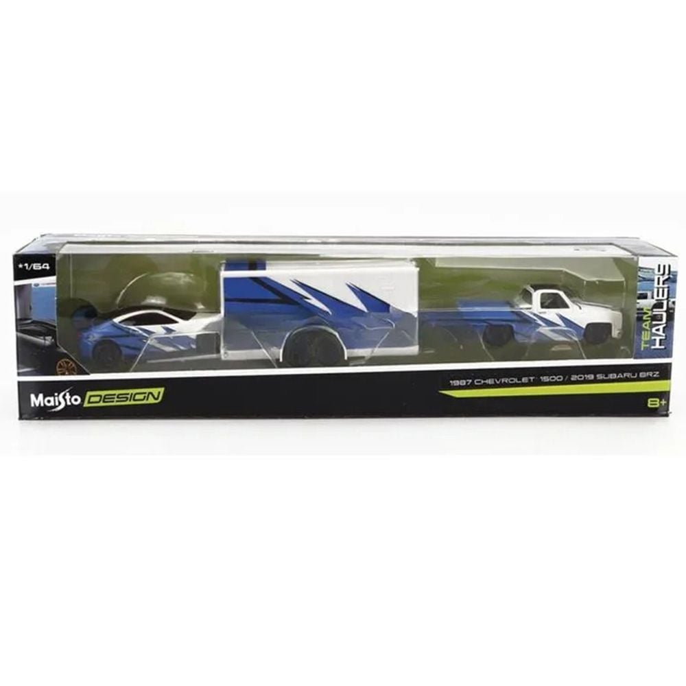 Set camion si masina metalica, Maisto, Design Team Haulers, 1:64