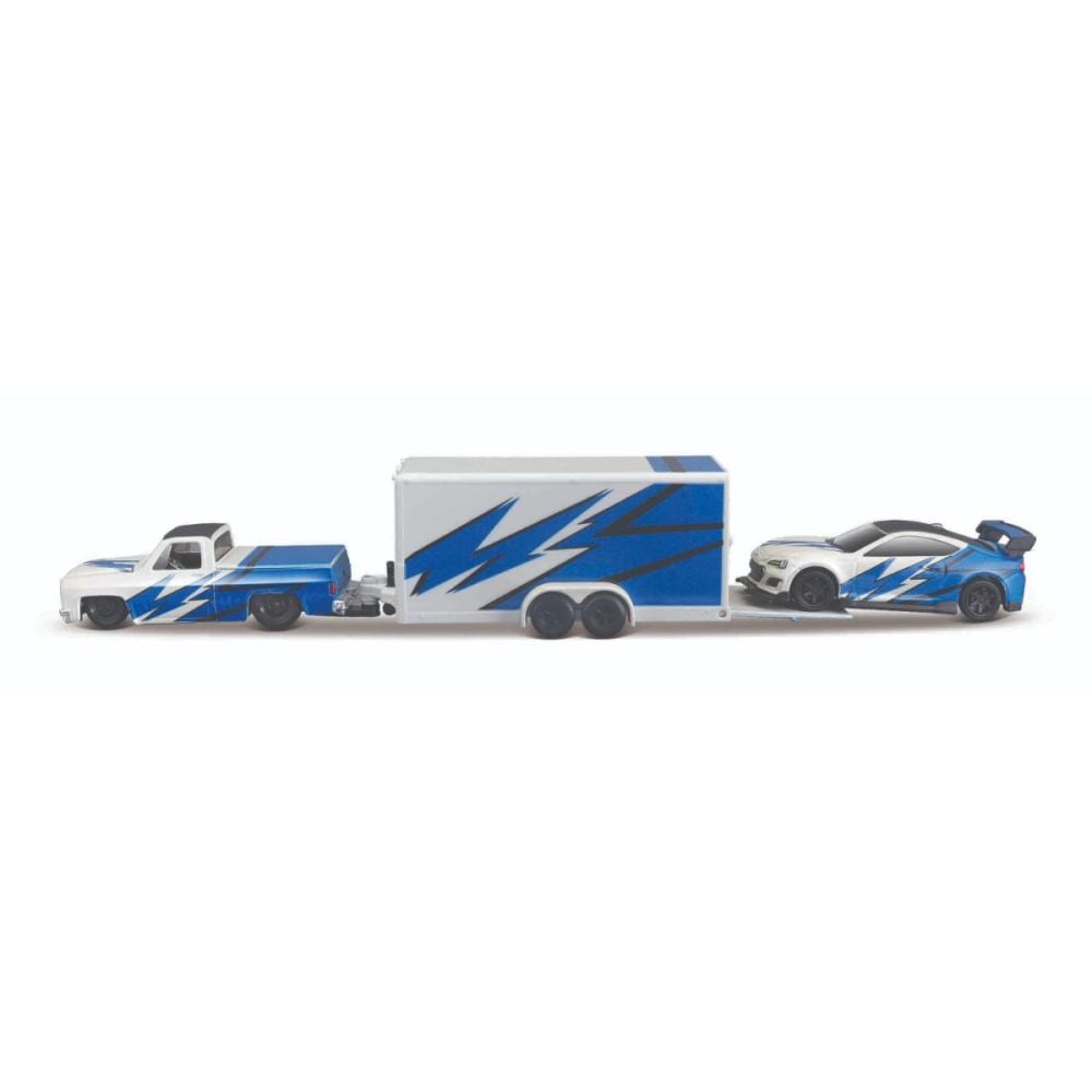 Set camion si masina metalica, Maisto, Design Team Haulers, 1:64