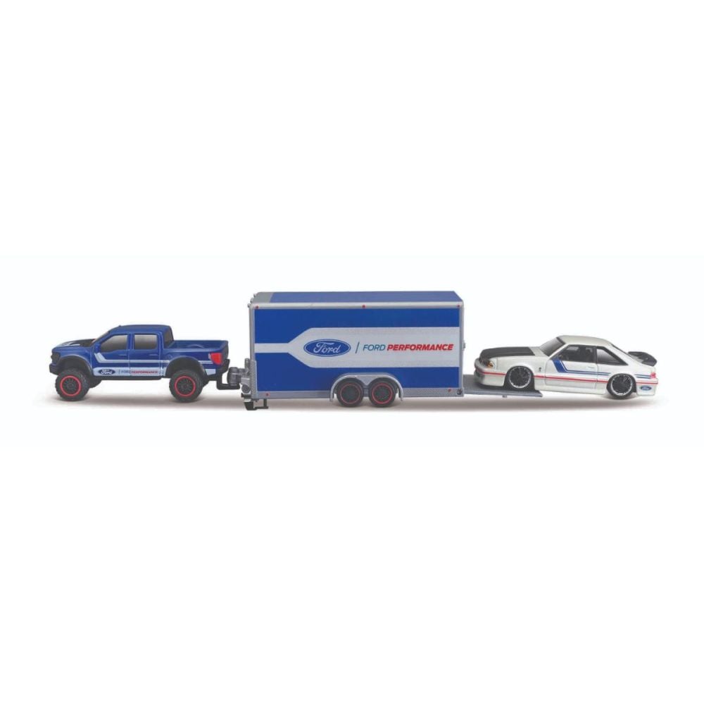 Set camion si masina metalica, Maisto, Design Team Haulers, 1:64