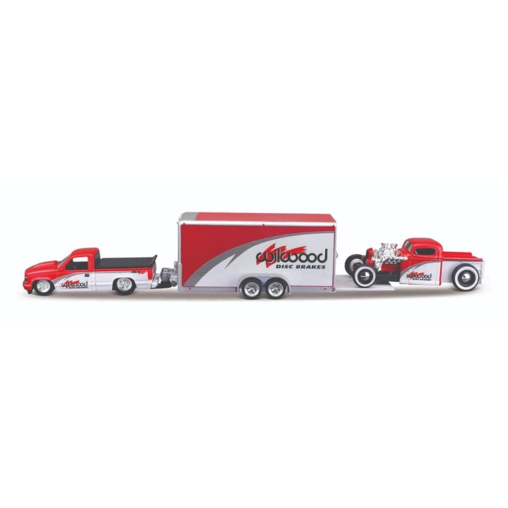 Set camion si masina metalica, Maisto, Design Team Haulers, 1:64