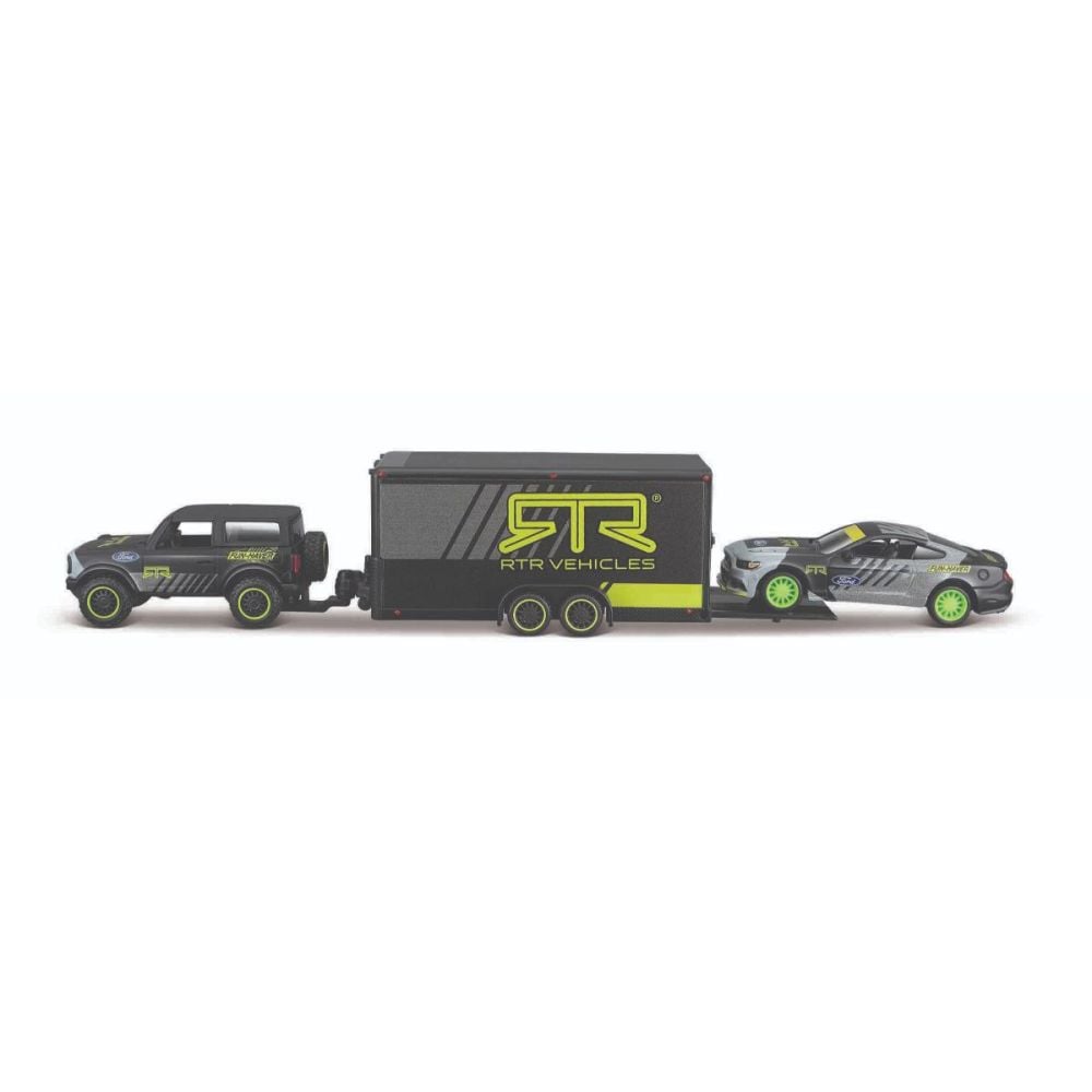 Set camion si masina metalica, Maisto, Design Team Haulers, 1:64