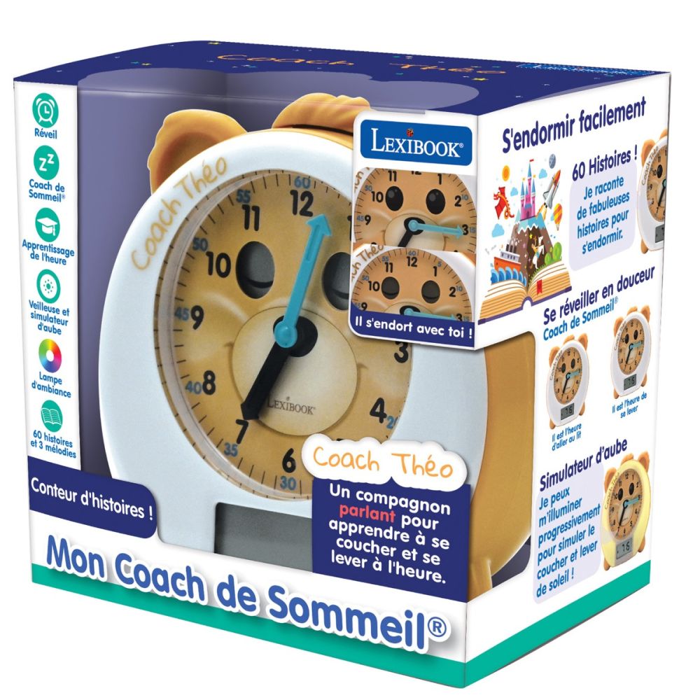 Ceas cu alarma, functie de povestire si lumini, Lexibook, Theo