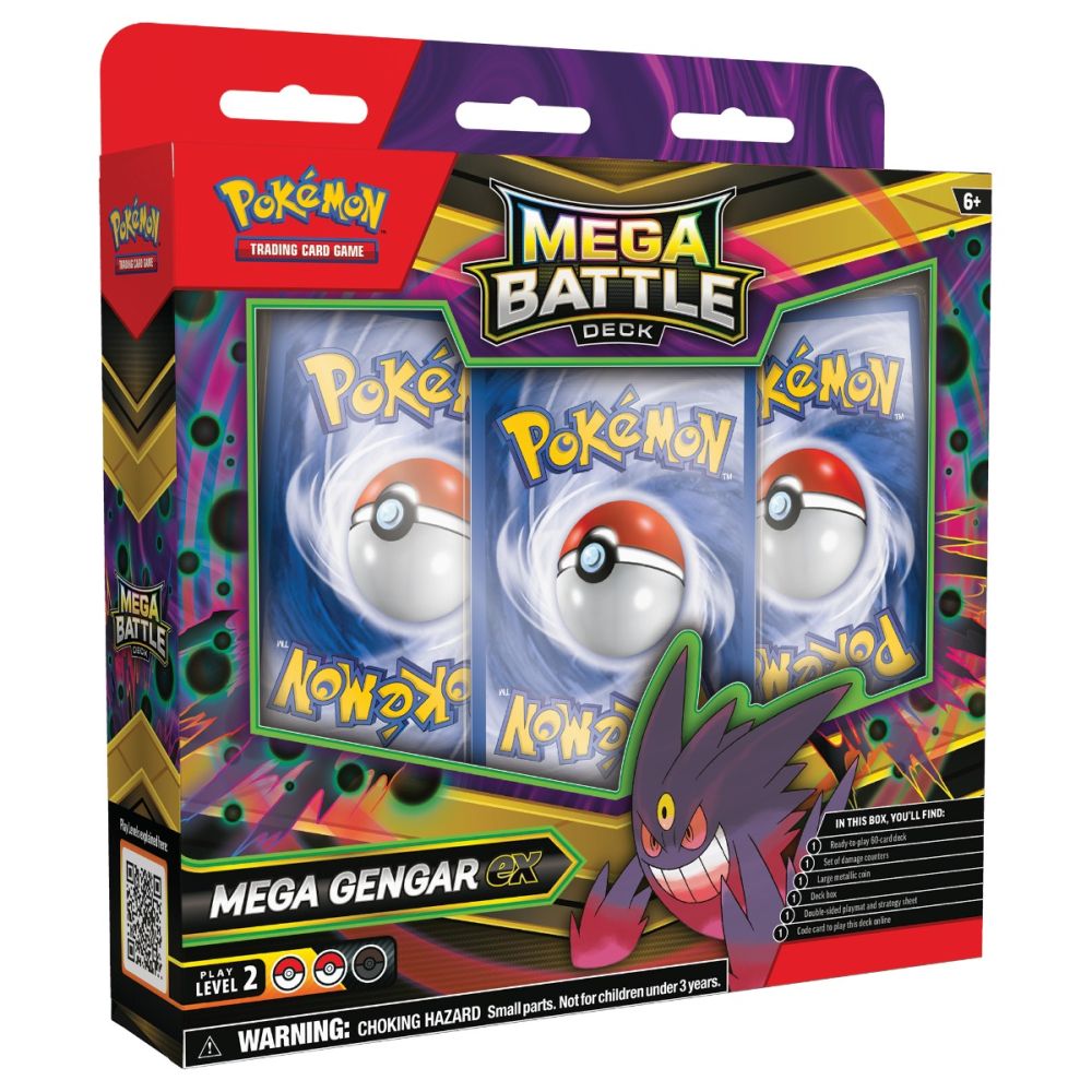 Set cartonase Pokemon TCG, Mega Battle Deck, Mega Gengar Ex
