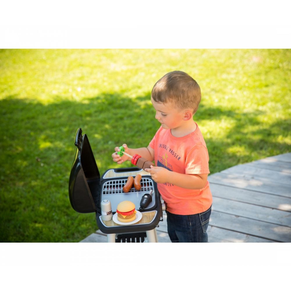 Set gratar cu accesorii, Smoby, BBQ Grill, 18 accesorii