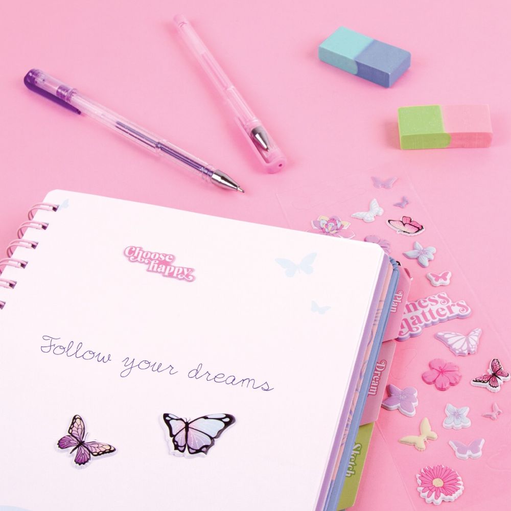 Jurnal si 2 pixuri cu gel, 3C4G, Butterfly Deluxe