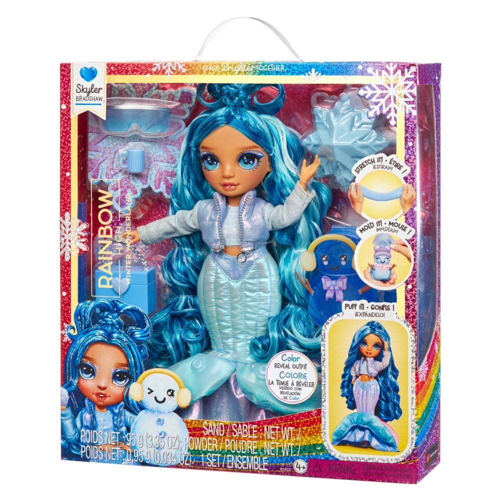 Papusa Rainbow High, Winter Wonderland, Skyler, 120834EUC
