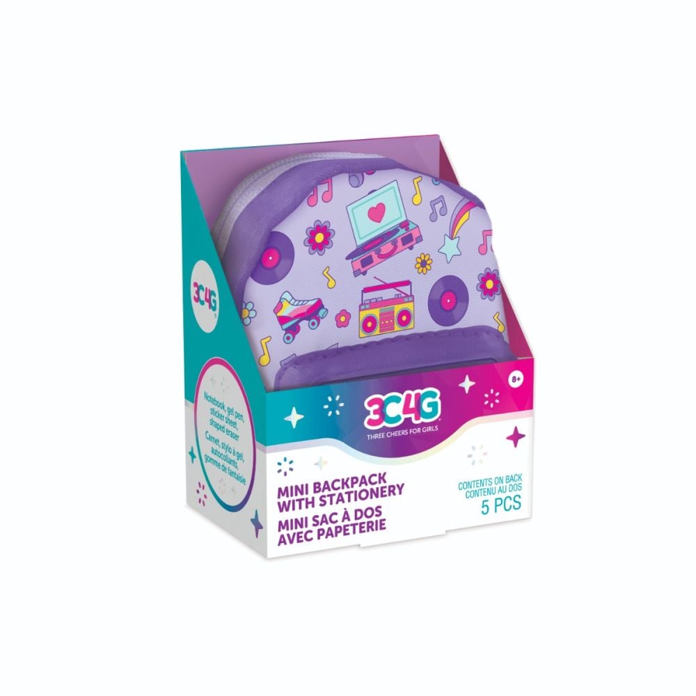 Mini ghiozdan cu accesorii, 3C4G, 5 piese