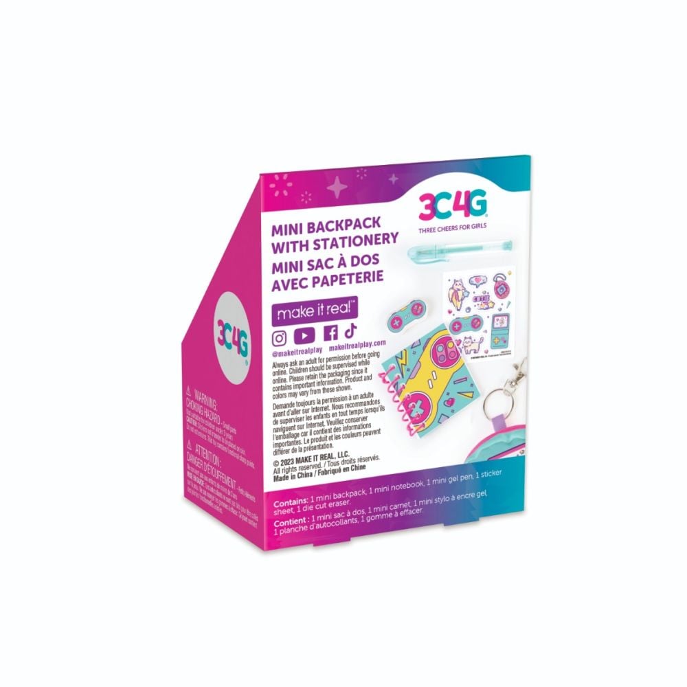Mini ghiozdan cu accesorii, 3C4G, 5 piese