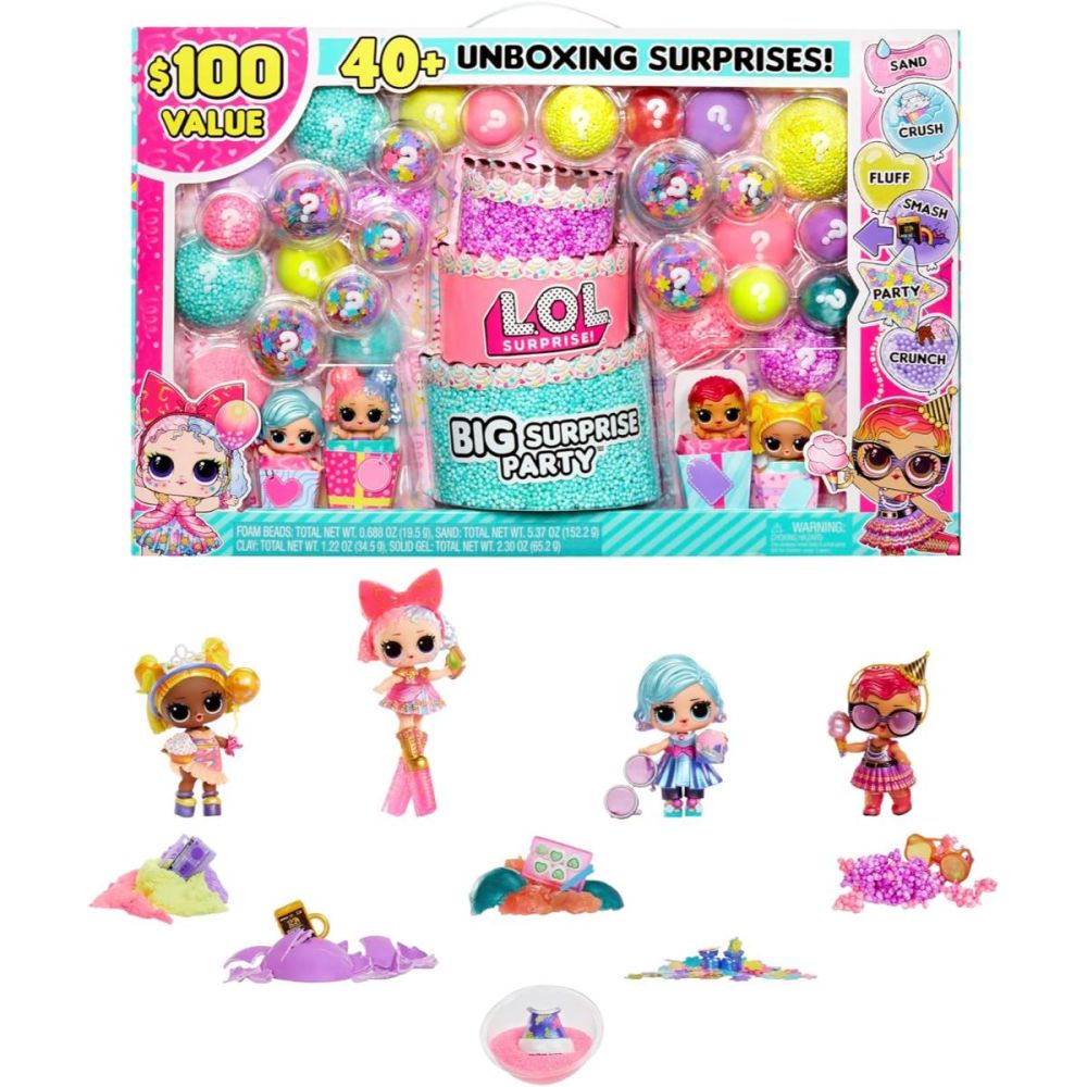 Set 4 papusi, LOL Surprise, Big Party, 40 surprize, 120957EUC