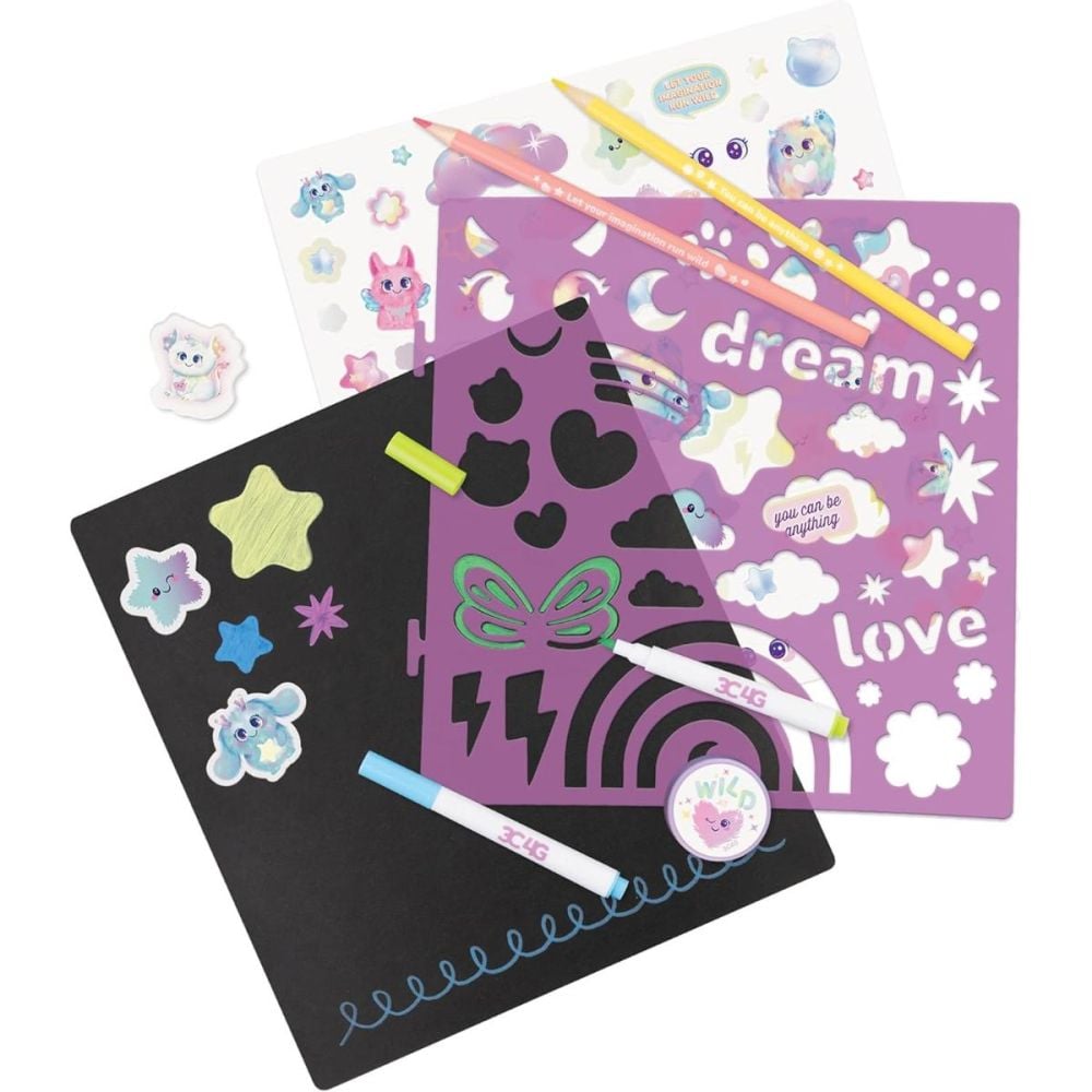 Set de desen cu tabla, creta si creioane, 3C4G, Travel Chalkboard