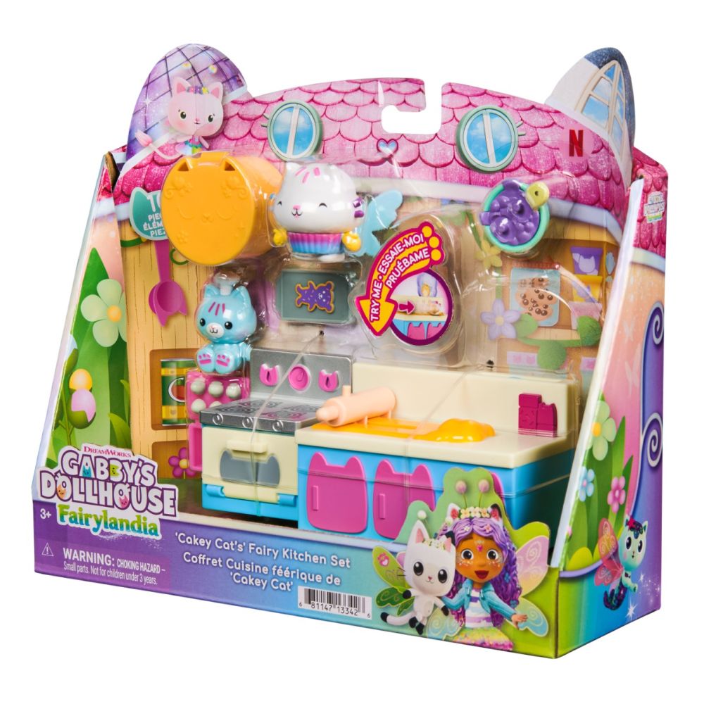 Set de joaca, Gabbys Dollhouse, Fairylandia, Cakey Cats Fairy Kitchen, 20158034