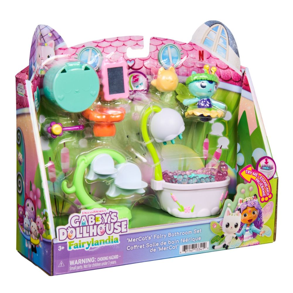 Set de joaca, Gabbys Dollhouse, Fairylandia, MerCats Fairy Bathroom, 20158035
