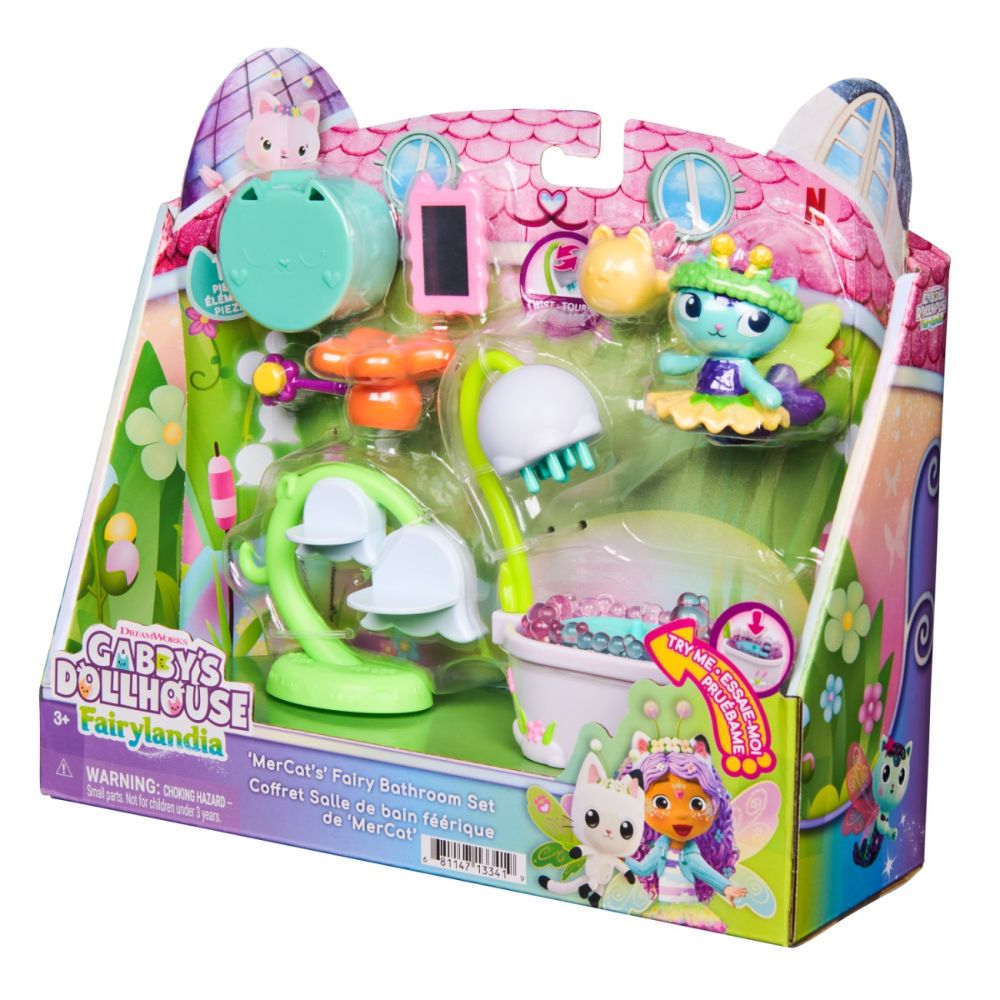 Set de joaca, Gabbys Dollhouse, Fairylandia, MerCats Fairy Bathroom, 20158035