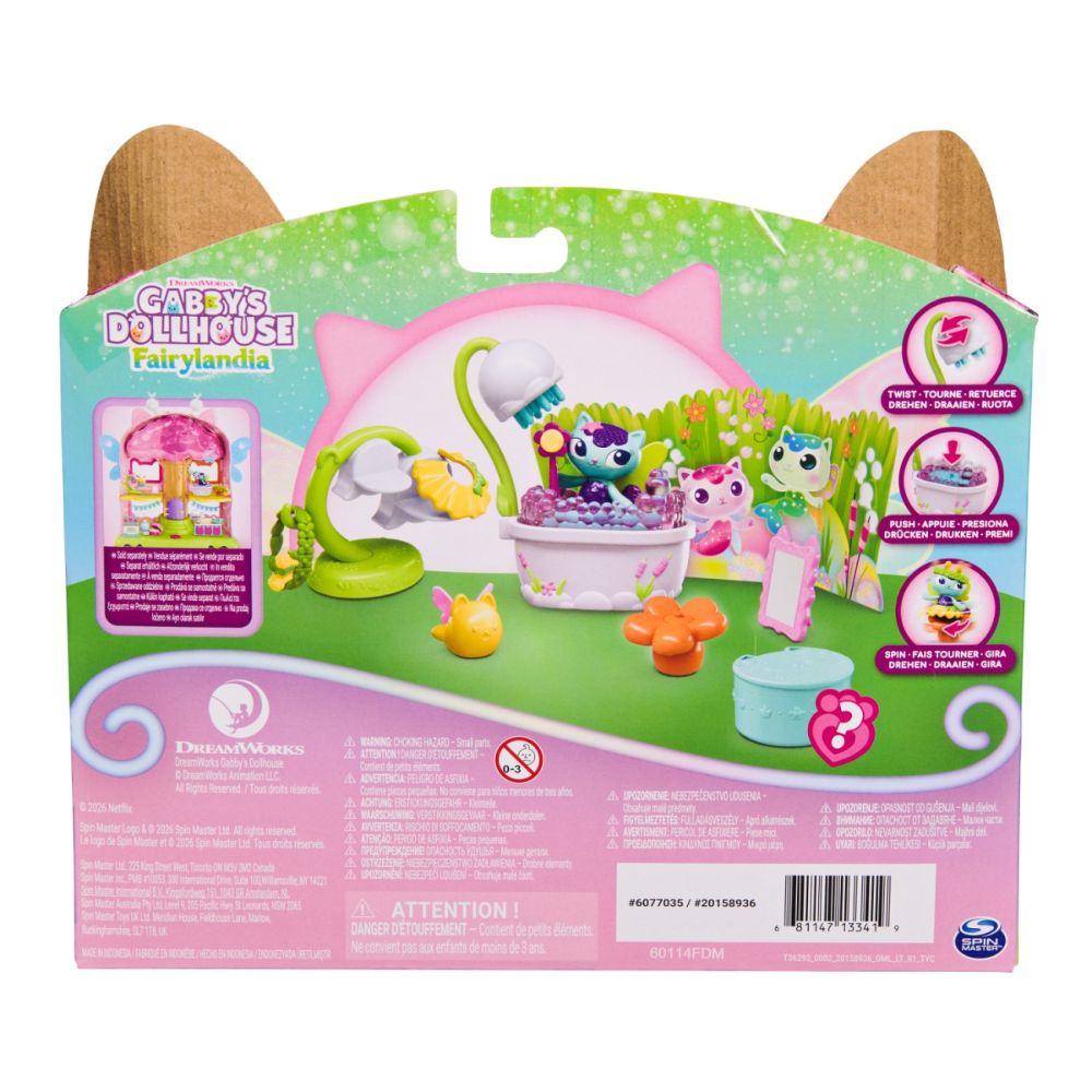 Set de joaca, Gabbys Dollhouse, Fairylandia, MerCats Fairy Bathroom, 20158035